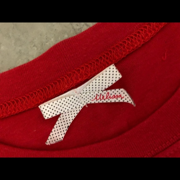 Melissa girl’s red T, not worn. S 10-12 - Picture 5 of 5